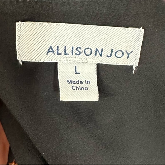 ALLISON Joy Evereve Penelope Multicolor Abstract Print Long Sleeve Wrap Top Sz L - Picture 6 of 9